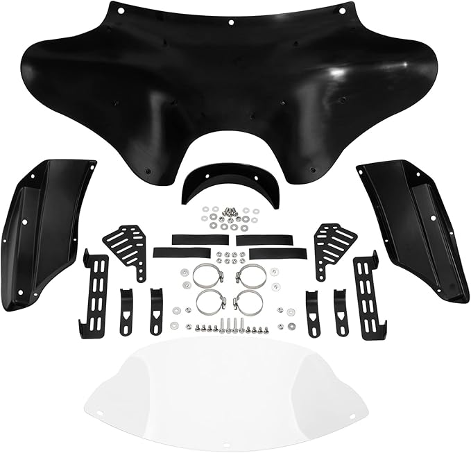 TCT-MOTORPARTS Matte Black Batwing Fairing w/Windshield Fits for Suzuki Boulevard C50 2005-2019