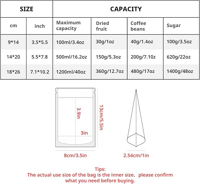 50 Pcs 3.5" x 5.5" Kraft Paper Bags with Window,Reusable Small Mini Stand Up Pouches for Food Storage,Resealable Zipper Packaging Bags for Small Business, Coffee, Candy, Cookie, Snacks, Tea