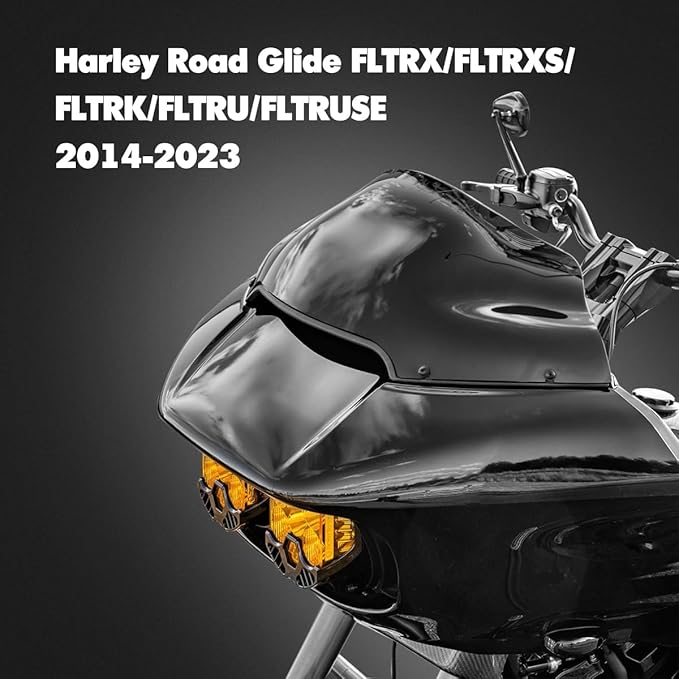 13" Windshield for Harley Davidson Touring Road Glide CVO FLTRX/FLTRXS/FLTRK/FLTRU/FLTRUSE 2014-2022 Windscreen Air Deflector, Black