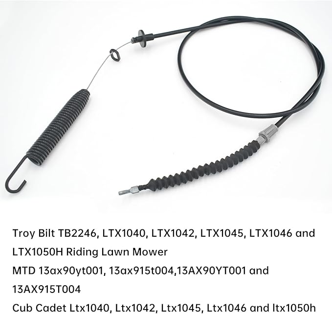 946-04618C Deck Engagement Cable for 1040 1045 LTX1040 LTX1042 LTX1045 LTX1046 LTX1050H T TB2246 Riding Lawn Mower Replacement 946-04618 946-04618A 746-04618 746-04618A
