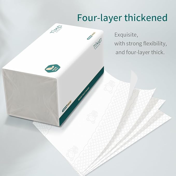 Soft Facial Tissues 7680 Total Sheets, 4-Ply Ultra Strong & Soft Thick Tissues, 1920 Draws Unscented Paper Tissues for Sensitive Skin, Compact Size for Home, Office, and Car 16 Soft Pack