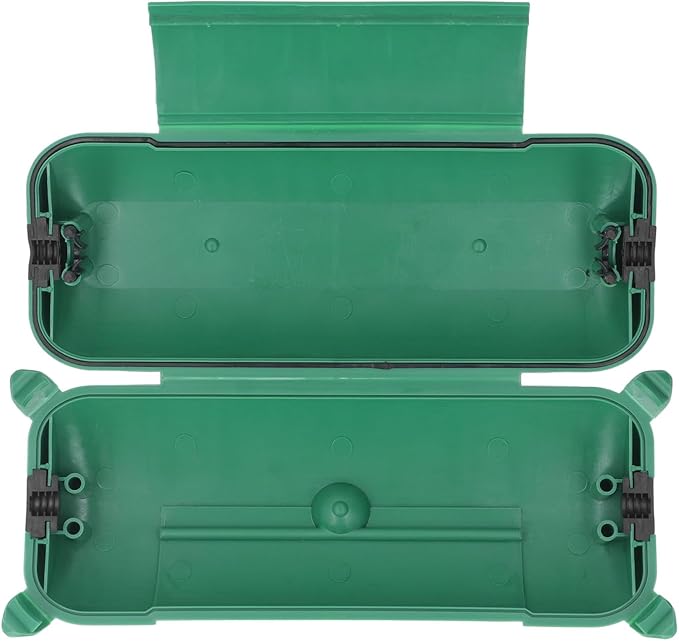 Extension Cord Safety Cover Box with Double, Protects Against Accidental Power Outages, Suitable for AWG12-16 Cables, Ideal for WiFi Control LED Light (Green)
