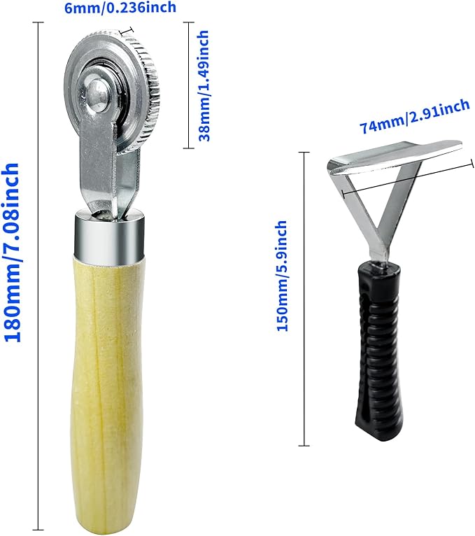 36Pcs Tire Repair Patch Tools Kit Heavy Duty, Tungsten Steel 55 mm Tire Repair Buffing Wheel with 32/42/58mm Tire Patches, Inner Liner Scraper, Tire Patch Roller for Car Motorcycle Bike Grinding