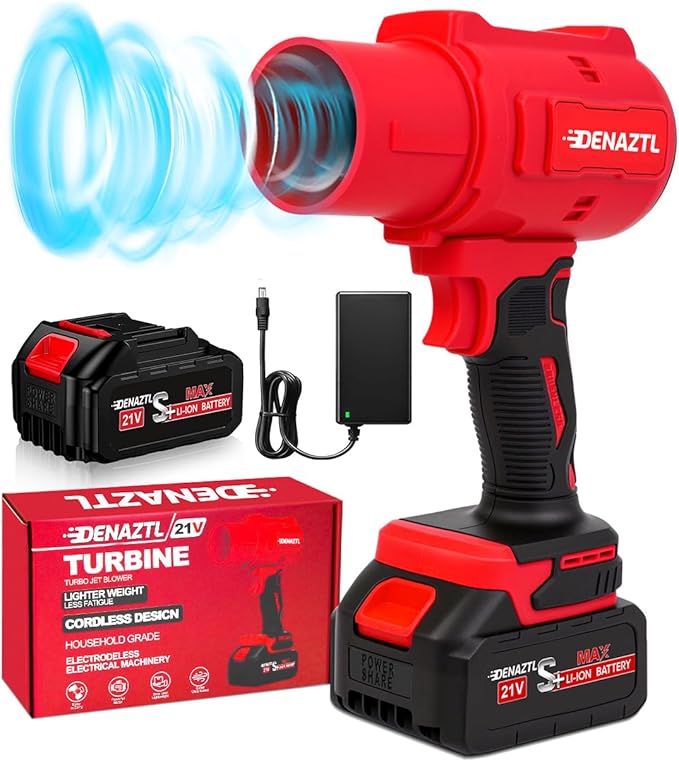 Cordless Leaf Blower - 800000RPM Electric Blower with 4.0Ah Battery Powered - Lightweight Handheld Leaf Blower for Lawn Care, Yard, Patio Blowing Leavs Dust, Sideway Cleaning