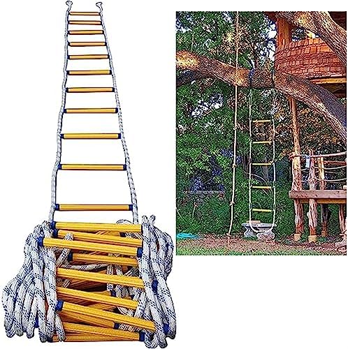 Emergency Fire Escape Ladder, 10M Portable Safety Rope Ladder, Anti-Skid Folding Design for Quick Escape, Essential Fire Safety Equipment for Home & Office Use