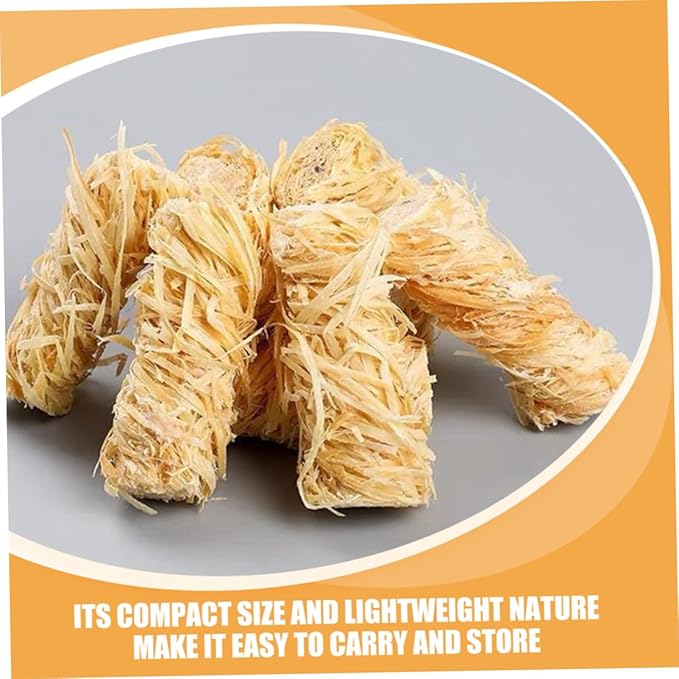 12Pcs Natural Wax Wood Firelighters Biodegradable Fire Starters for Camping Barbecue Fire Pits and Home Grills Compact Lightweight Outdoor Starter Logs