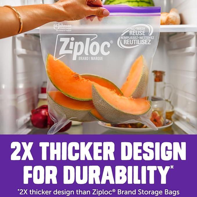 Ziploc Heavy Duty Gallon Food Storage Bags, Seal Top Closure, 10 Count