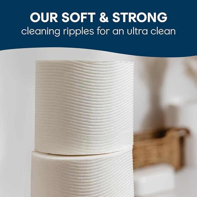 Cottonelle Ultra Clean Toilet Paper with Active CleaningRipples Texture, Strong Bath Tissue, 32 Family Mega Rolls = 176 Regular Rolls (8 Packs of 4)