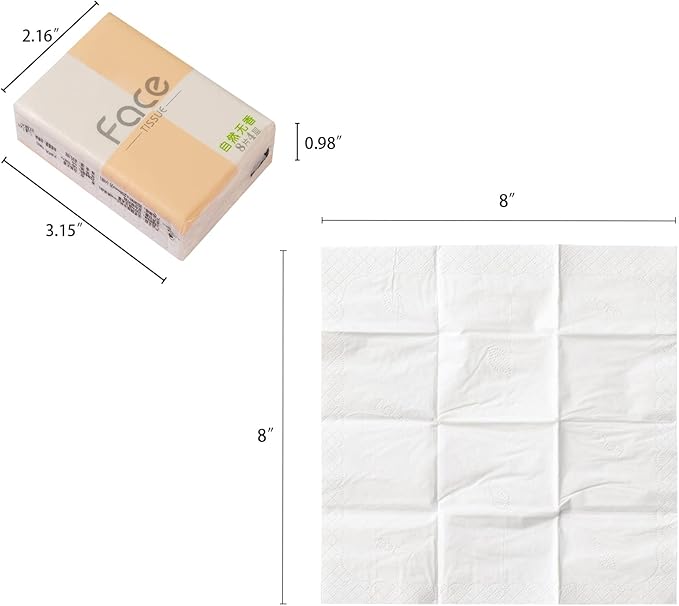 4-Ply Pocket Tissues,White Facial Tissue,84 Packs