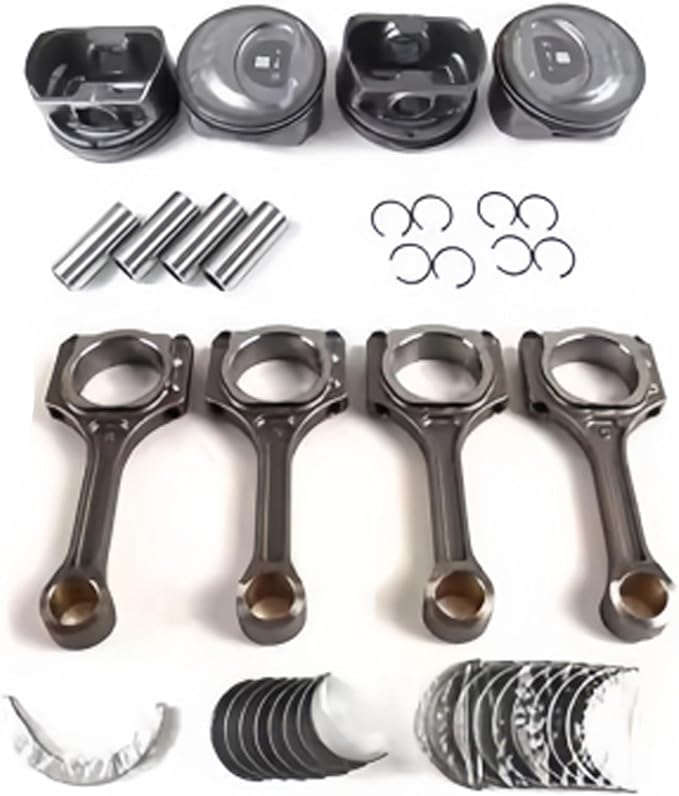 G4KJ 2.4L Engine Rebuild Overhaul Kit Suitable for Kia Sorento Optima Sportage 2011-2020, Fit for Hyundai Tucson Sonata Santa Fe Sport 2011-2019, w/Crankshaft Timing Chain Piston