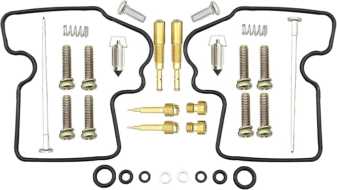 XQSMWF 2 Pack Motorcycle Carb Rebuild Kit Carburetor Repair Kit Compatible with Kawasaki Brute Force 750 KVF750A KVF750B KVF750C KVF750D 4x4i 2005 2006 2007 Replace 03-119