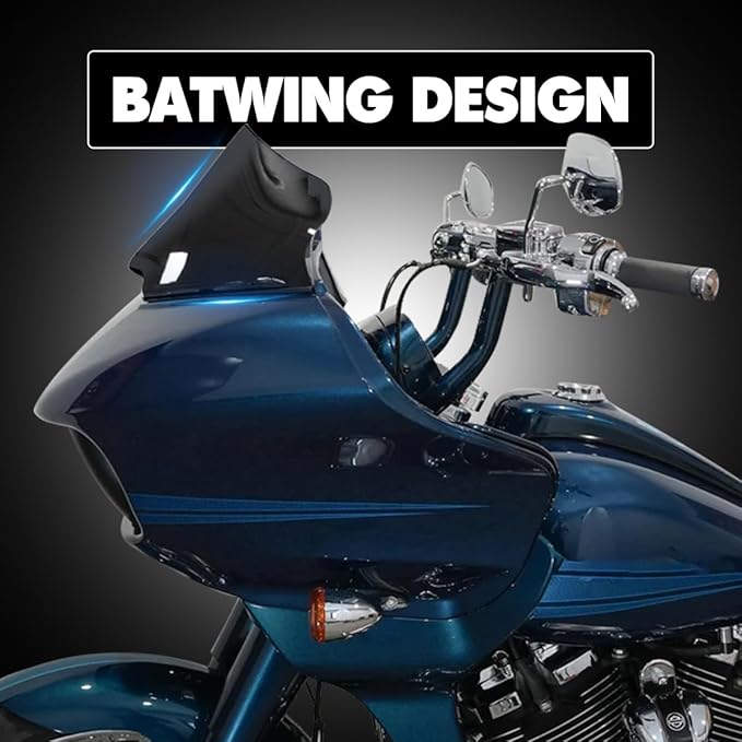 13" Windshield for Harley Davidson Touring Road Glide CVO FLTRX/FLTRXS/FLTRK/FLTRU/FLTRUSE 2014-2022 Windscreen Air Deflector, Black