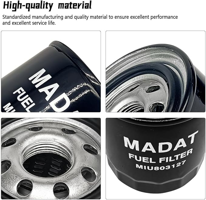 MIU803127 Fuel Filter Fit for John Deere Mower 1570 1575 1580 1585 1600 3032 4044 7400A 7500A 7700A 8000A 8700A 8800A 9009A 1600 Turbo Series III 8900A Z997R SN 25216 2-Pack