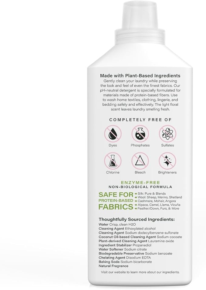 Heritage Park Luxury Laundry Detergent | Dermatologist Tested Plant based Natural & Enzyme Laundry Detergent | Sensitive Skin Friendly - Spring Magnolia (32 fl oz)