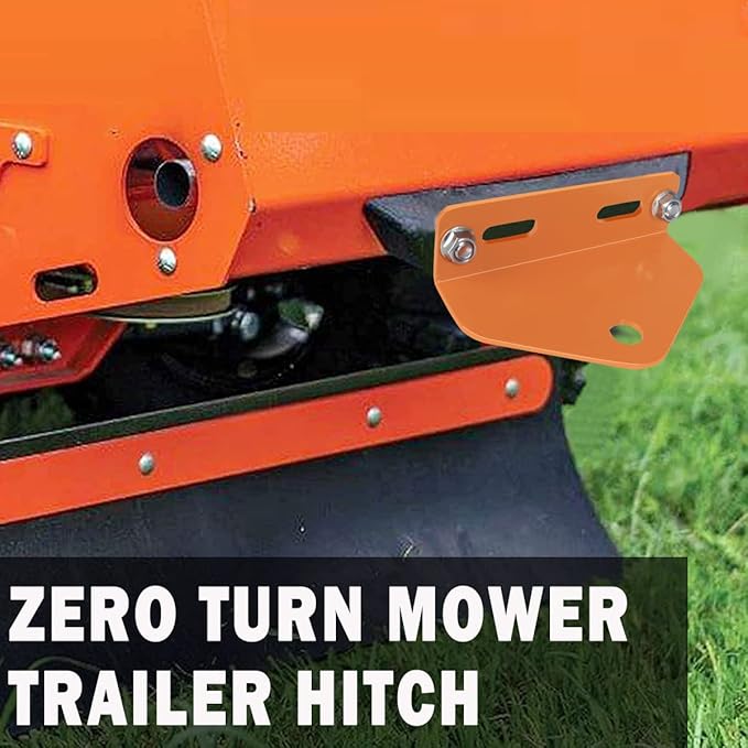 Universal Heavy Duty Zero Turn Mower Trailer Hitch - 3/4'' Trailer Hitch Mount - 3/16 Inch Thick and Rugged Steel with 2 Nuts and Bolts