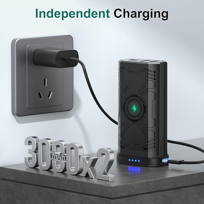 X305 Electric Air Duster Dual Battery - 150,000rpm, 3-Gear Adjustable Speed, Ultra-Powerful Brushless Motor Compressed air Duster, for Keyboard, Computer, House, Indoor and Outdoor