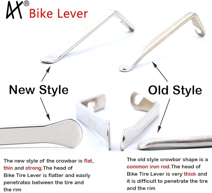 Premium Bicycle Tire Lever Tyre Spoon Iron Changing Tool, Bike Tire Levers Premium Stainless Steel Levers to Repair Bike Tube, Best Tire Changing Tool