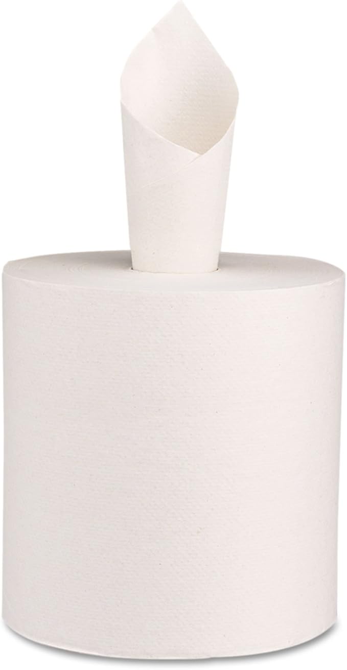 Genuine Joe GJO22700 Hard Wound Roll Towel, 800' Length x 7-8/9" Width, White (Case of 6)