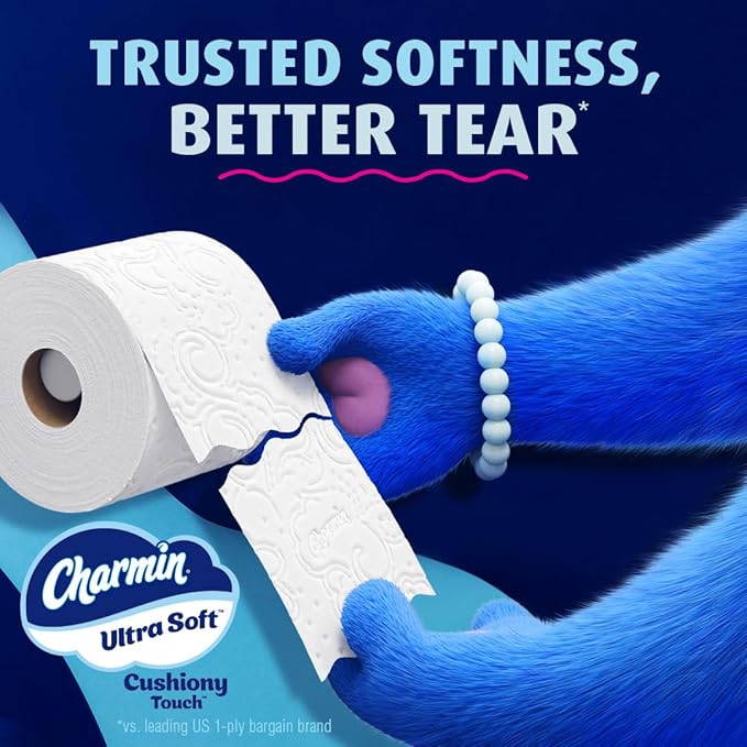Charmin Ultra Soft Cushiony Touch Toilet Paper, 18 Family Mega XL Rolls = 126 Regular Rolls (Packaging May Vary)