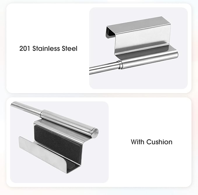 1 PCS Stainless Steel Under Cabinet Paper Towel Holder and 1 PCS Trash Bag Holder