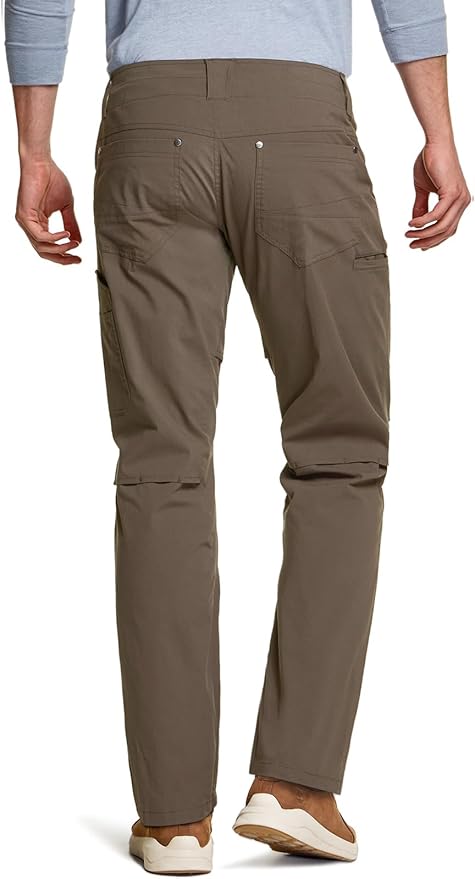 CQR Men's Vent Stretch Pants, Quick Dry Lightweight Casual Cargo Pants, Water Resistant Straight-Fit Utility Work Pants