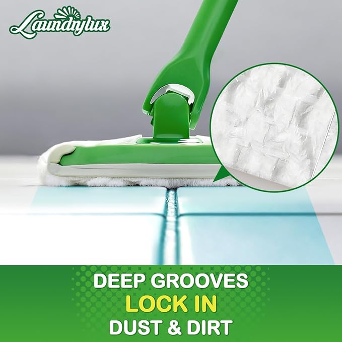 Heavy Duty Dry Sweeping Cloths Refills Compatible with Swiffer Sweeper, Multi Surface Pet Dry Pads Refill, Floor Cleaner for Dust, Hair, Dirt, Disposable Duster Mop Pad - 100 Count