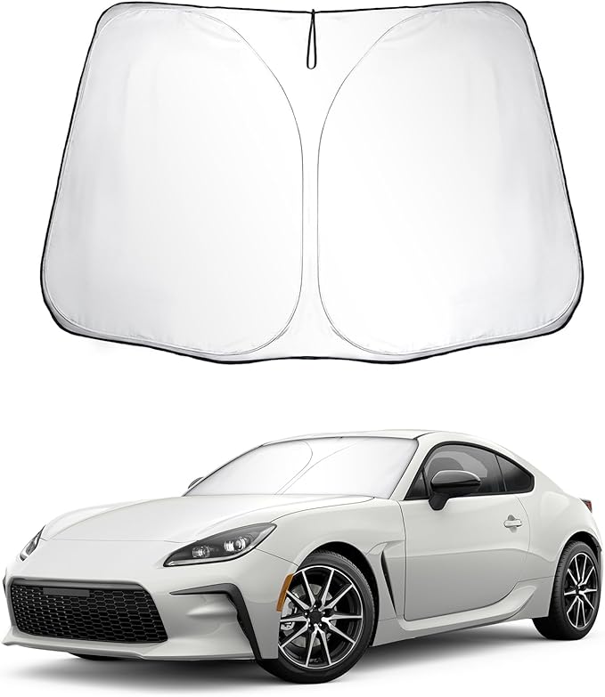SKTU 2026 2025 2024 GR86 Front Windshield Sunshade for 2022-2025 2026 Toyota GR86 / 2013-2026 Subaru BRZ Windshield Sunshade Foldable for Blocks UV Rays and Blocks Heat and Sun Keeps Vehicle Cool