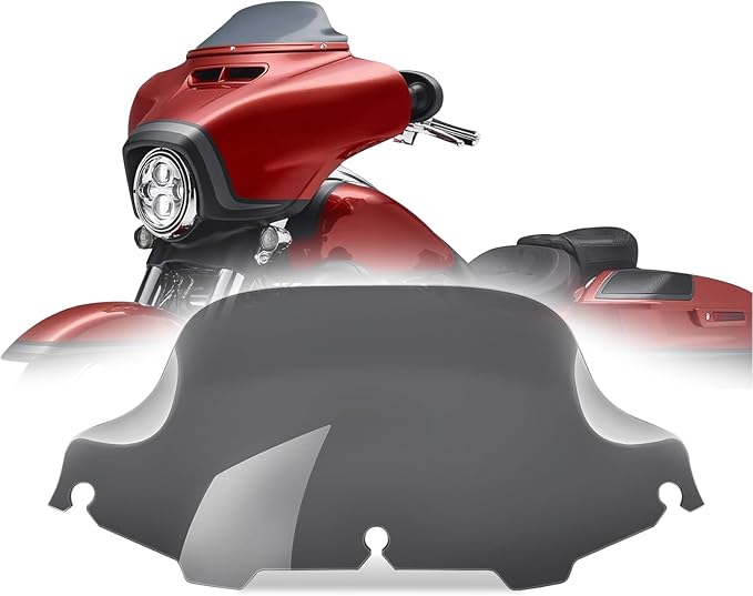 8" Windshield Windscreen for 1996-2013 Harley Davidson Touring Street Glide Electra Glide/Ultra Limited/Tri Glide FLHT FLHX FLHXS FLHTK, Smoke
