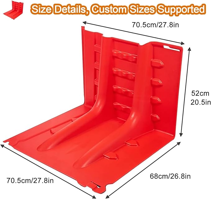 Flood Prevention Barriers,ABS Plastic Flood Barrier, 2/3/4/5/6/7/8/9/10/20/30-Pcs Flood Barrier L-Shaped Flood Barrier,for Underground Garage Warehouse Shopping(7-Pcs)