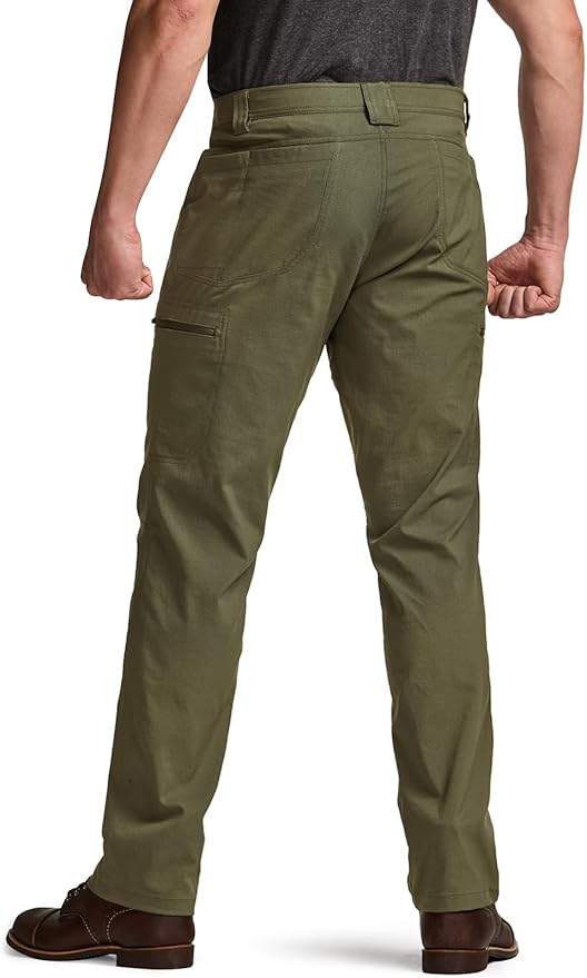 CQR Men's Vent Stretch Pants, Quick Dry Lightweight Casual Cargo Pants, Water Resistant Straight-Fit Utility Work Pants