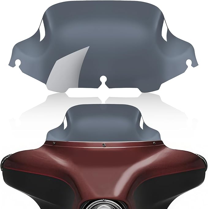 Motorcycle 8” Windshield Windscreen Windshield Fit For 1996-2013 Harley Davidson Touring Street Glide Electra Glide Tri Glide Flht Flhx Flhtk Flhtc Flhtcu, Smoke