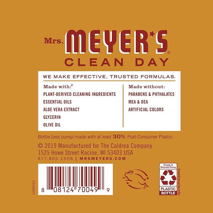 Mrs. MEYER'S Apple Cider Kitchen Set, Includes, 1 Hand Soap, 1 Dish Soap, and 1 Multi Surface Cleaner 3 ct.