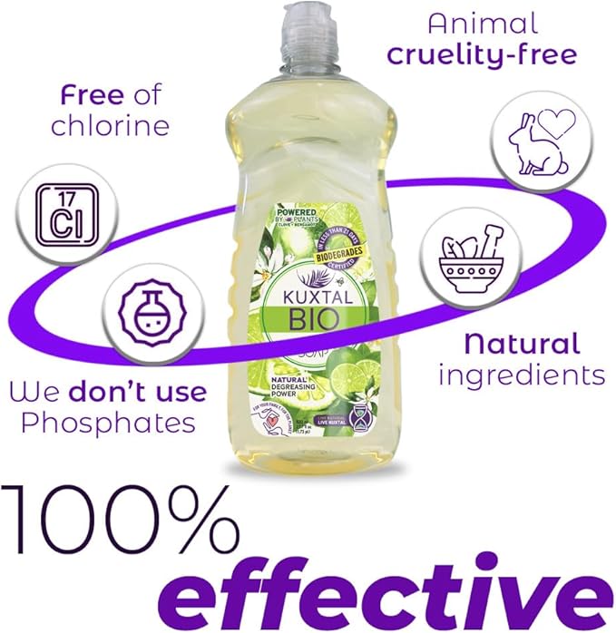 Dish Soap Liquid 3 Pack | Biodegradable & Eco-Friendly | Naturally Derived Ingredients | Gentle on Hands | Tough on Grease | Natural Citrus Scent | 27.7 fl oz Each