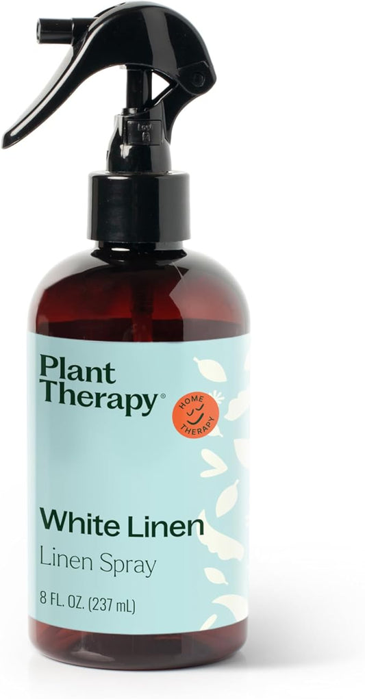 Plant Therapy White Linen Spray, Clean & Refreshing Aroma, Great for Sheets, Curtains, and Upholstery, One-of-a-kind Natural Fragrance 8 oz