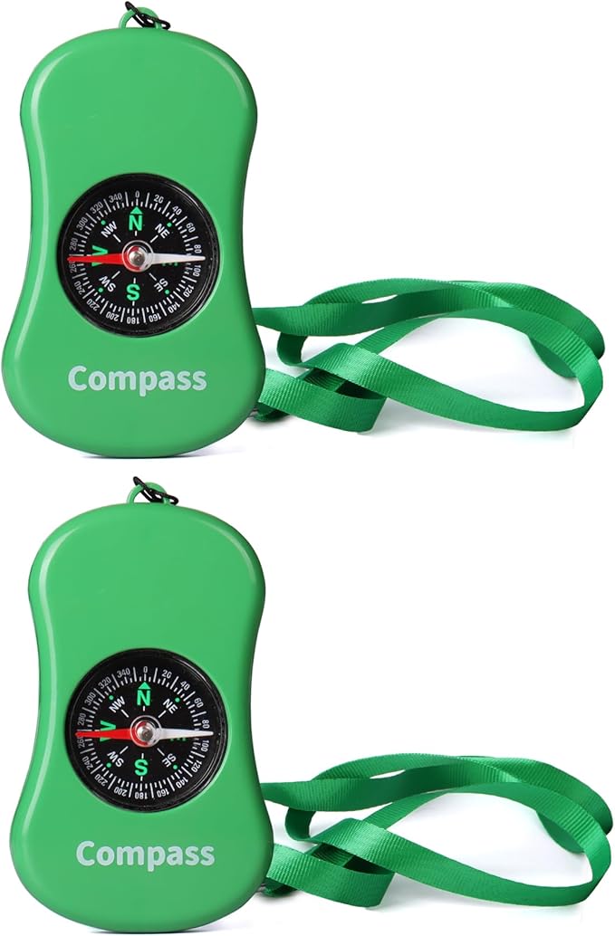 Kids Explorer Kit Compass Toy | Essential Outdoor Adventure Gear (Compass & Whistle Included) | Develops Sense of Direction, Gift for Boys & Girls