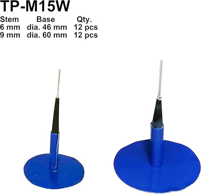 TP-M15W Combination Repair Unit Kit, Tire Repair Patch Plug Kit 1/4" x 1 3/4" and 3/8" x 2 3/8" Wrapped stem 12 pcs Each