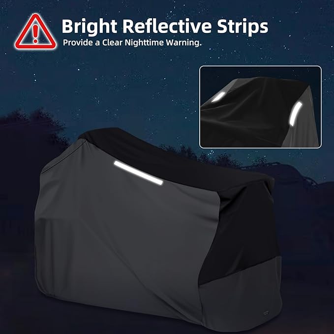 Premium Riding Lawn Mower Cover, Elechomes Heavy Duty 600D Polyester Oxford UV Protection Waterproof Windproof Universal Fits Decks Up to 60" Lawn Mower Dust Covers with Storage Bag 82.5x46x55 Inch