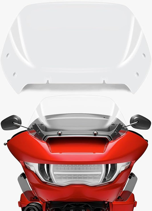 10" Wave Windshield Windscreen Wind Splitter Compatible with Harley Davidson Touring CVO Road Glide FLTRXSE 2023-up,CVO Road Glide ST FLTRXSTSE 2024-up,Road Glide FLTRX 2024-up (Clear)