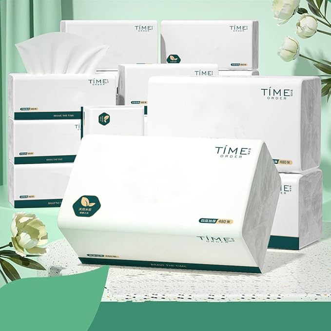 Soft Facial Tissues 7680 Total Sheets, 4-Ply Ultra Strong & Soft Thick Tissues, 1920 Draws Unscented Paper Tissues for Sensitive Skin, Compact Size for Home, Office, and Car 16 Soft Pack