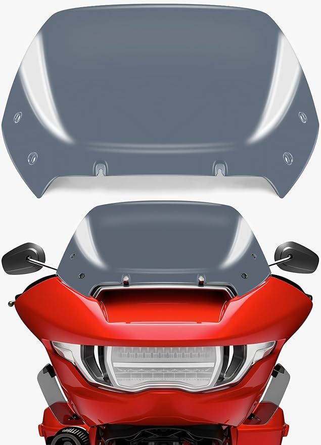 10" Wave Windshield Windscreen Wind Splitter Compatible with Harley Davidson Touring CVO Road Glide FLTRXSE 2023-up,CVO Road Glide ST FLTRXSTSE 2024-up,Road Glide FLTRX 2024-up (Tint)