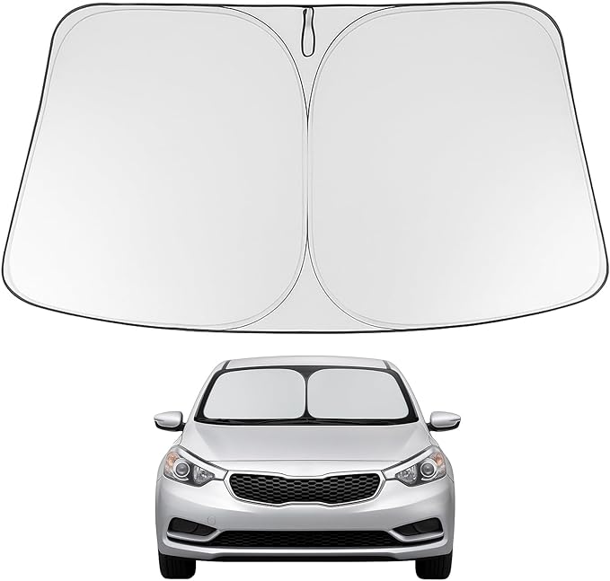 Proadsy 2025 Upgrade Windshield Sun Shade Custom Fit Kia Forte 2014 2015 2016 2017 2018 Front Window Sunshade Protector Foldable Sun Visor Kia Prime Accessories