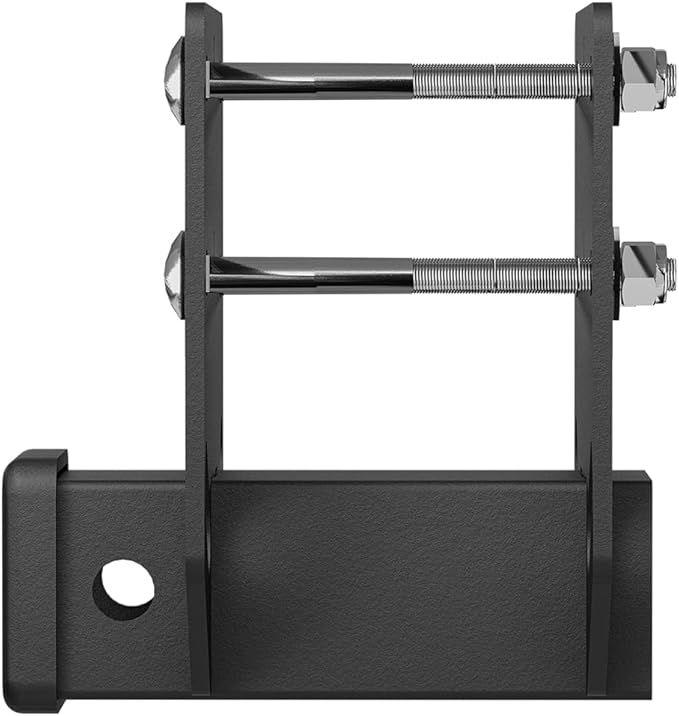 RV Bumper Hitch Receiver, 2" Tow Hitch Trailer Fits 2 inch to 4 inch Rear Beams, 3500 LBS Capacity Upgrade Towing Adapter Openning for Camper Cargo Carrier Bike Racks RV Tire Carrier Ball Mounts