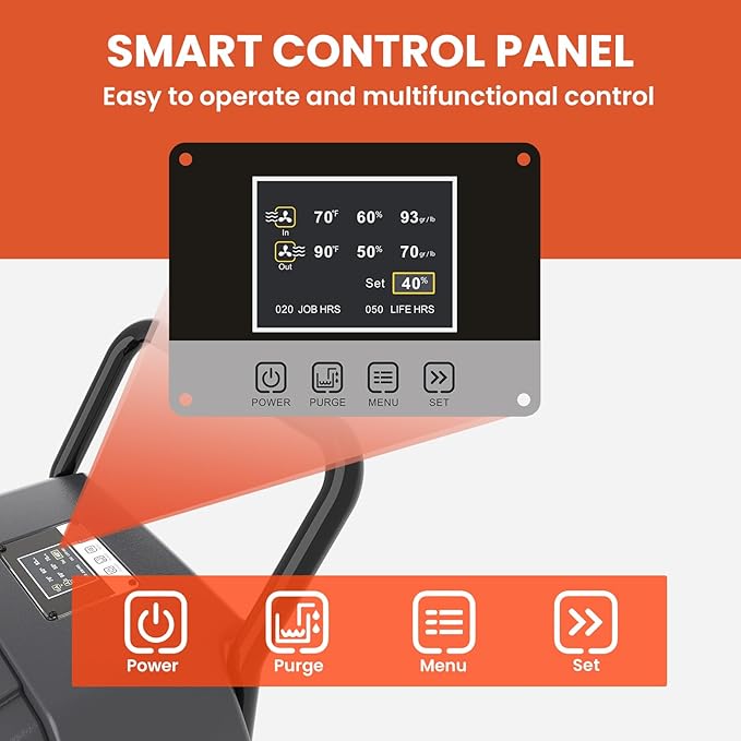 Abestorm Commercial Dehumidifier with Pump Drain Hose, 180 Pints Large Capacity Industrial Dehumidifier for Basements, Garages, Job Sites, 5 Years Limited Warranty, Grey