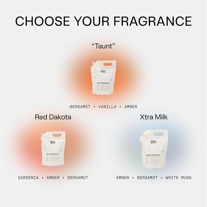 DedCool Liquid Laundry Dedtergent | 01 Taunt | Luxurious Long-Lasting Signature Scent Detergent | Effective Stain Removal | Infused with Natural Essential Oils | Non-Toxic | 120 Washes | 64 fl oz