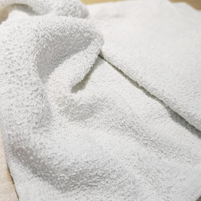 White Terry Bar Mop Towels 4800 Pcs (Approx) - 100% Cotton Ultra-Absorbent Cleaning Rags, Perfect Washable Kitchen Rags for Bars, Restaurants & Home (600 lbs Pallet - 120x5 lbs. Box)