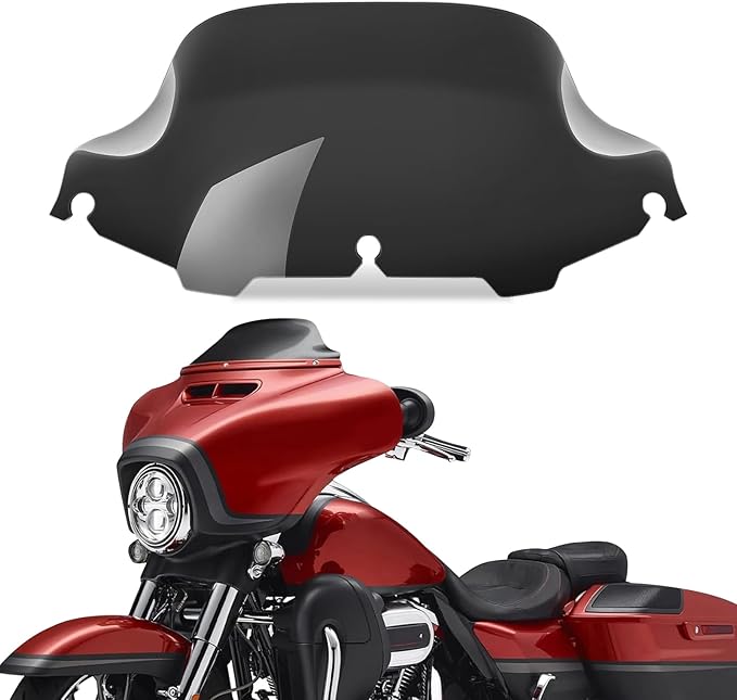 8 inch Black Windshield Windscreen for 1994-2013 Harley Davidson Touring Street Glide Electra Glide/Ultra Limited/Tri Glide FLHT FLHX FLHXS FLHTK