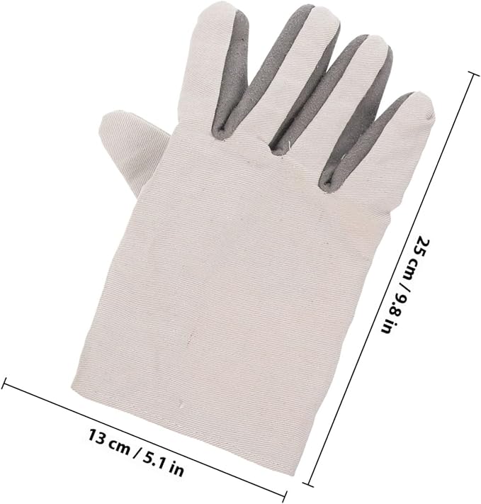 Heat Resistant Welding Gloves Heavy Duty Anti-slip Labor Protective Gear for Men and Women Composite Work Gloves for Camping Bbq Construction Gardening and Outdoor Use Random Color
