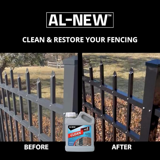 AL-NEW STEP 1 CLEAN | Cleaning Solution for Outdoor Patio Furniture, Garage Doors, Window Frames, Exterior Lights & Fencing (32 Ounce)