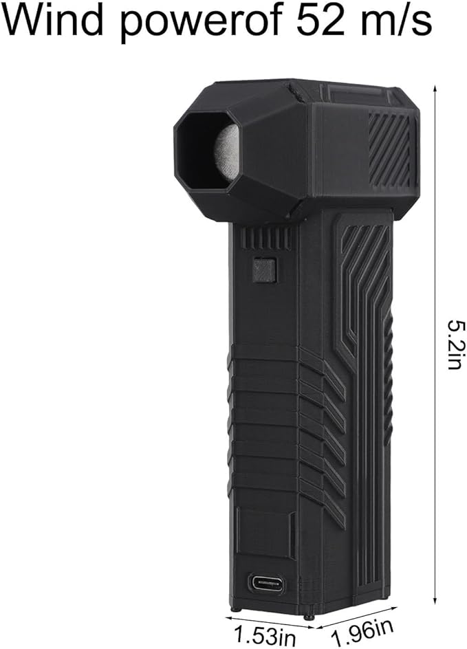 Compressed Air Duster, 130000RPM Brushless Motor Turbo Fan,2500mAh Rechargeable Brushless Motor Blower,3-Gear Adjustable Turbo Fan Duster Blower