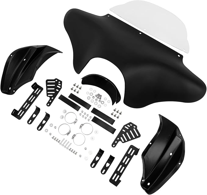 TCT-MOTORPARTS Matte Black Batwing Fairing w/Windshield Fits for Suzuki Boulevard C50 2005-2019